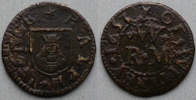 Witney, Ralph Werge 1653 farthing N3850